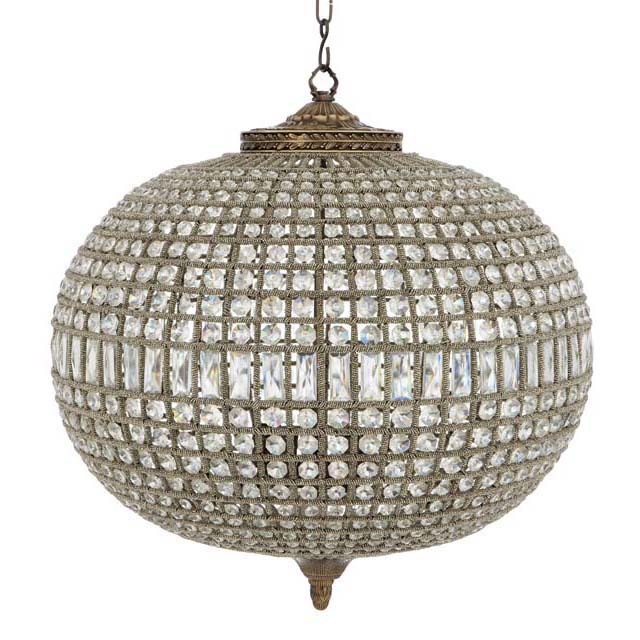 

Подвесной светильник Eichholtz Chandelier Kasbah с плафоном из хрусталя