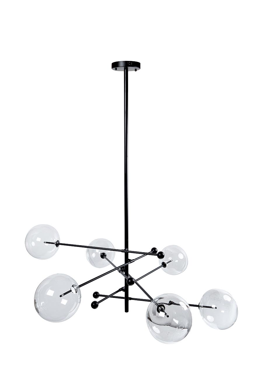 

Светильник потолочный с шестью стеклянными плафонами