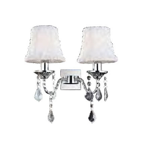 

Бра Illuminati Lamina с хромированной арматурой и текстильными абажурами бордового цвета