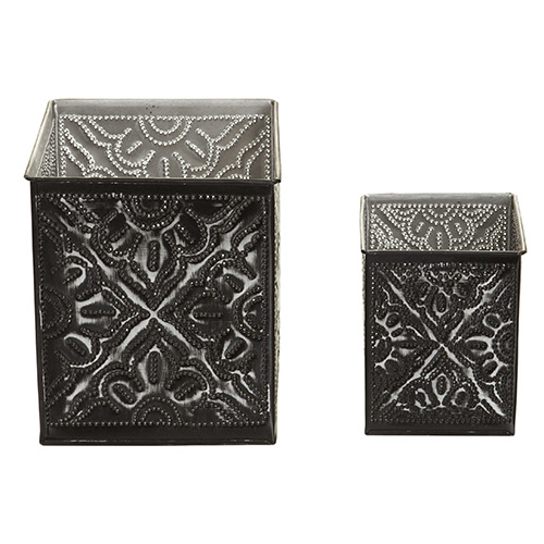 

Сет из двух подсвечников Lace черного цвета
