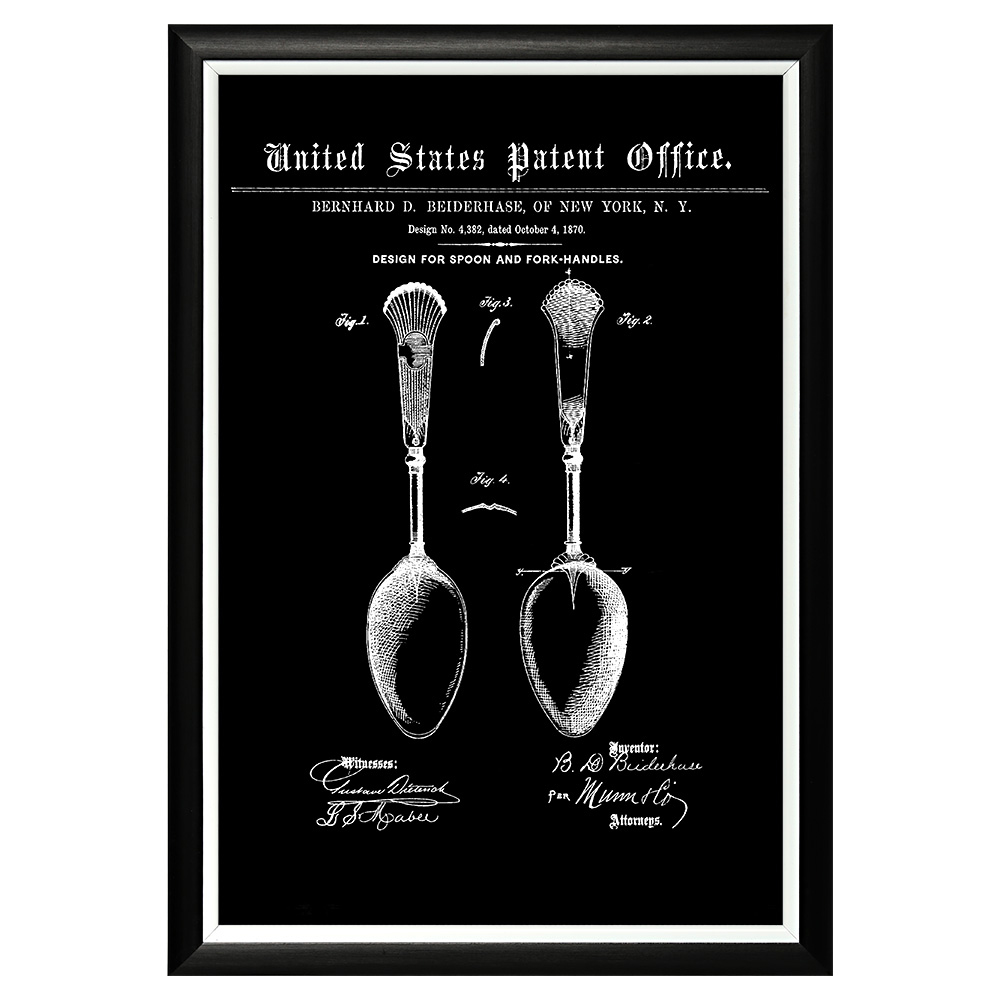 

Арт-постер патент на столовую ложку 1870