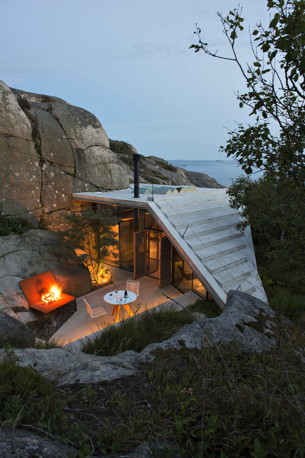 Фото из портфолио "Пристройка" с панорамной крышей в Норвегии – фотографии дизайна интерьеров на INMYROOM