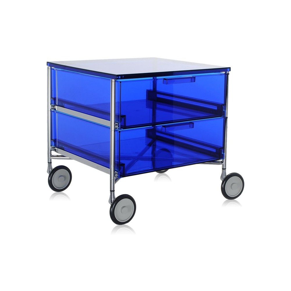 

Контейнер Mobil на колесах синего цвета