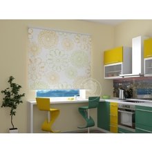 Рулонные шторы на кухню: Ажурные одуванчики Рулонные шторы на кухню: Ажурные одуванчики