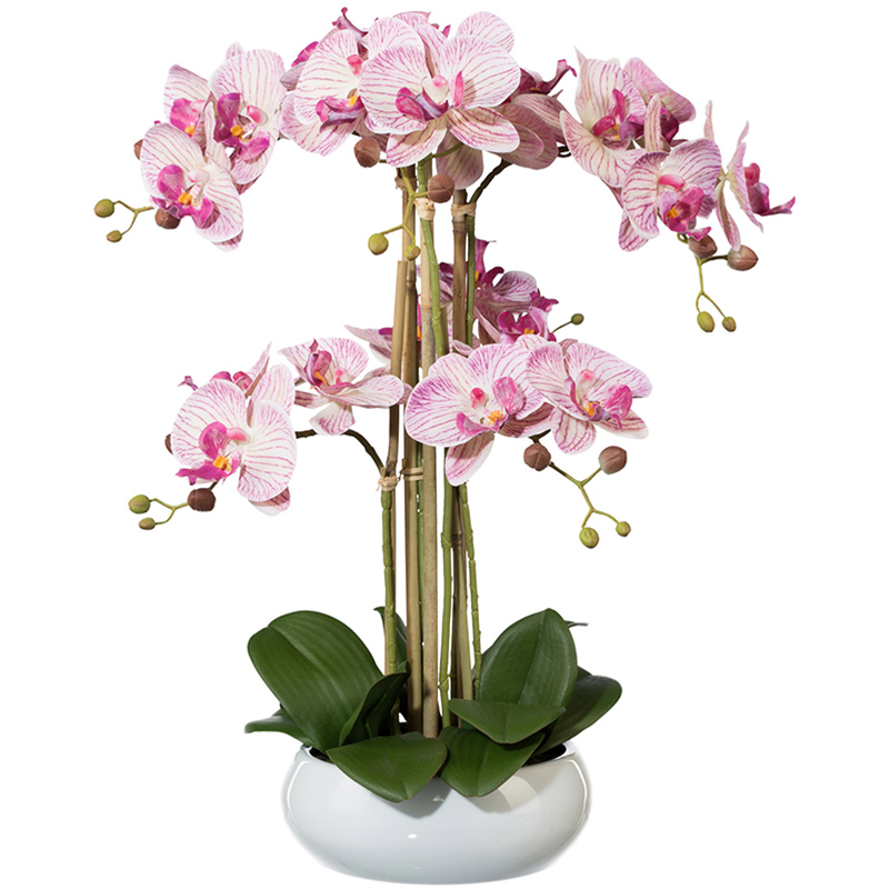 

Искусственный цветок в кашпо Phalenopsis розового цвета