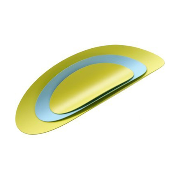 

Набор из трех стальных блюд Ellipse (бирюзовый &Amp; желтый)