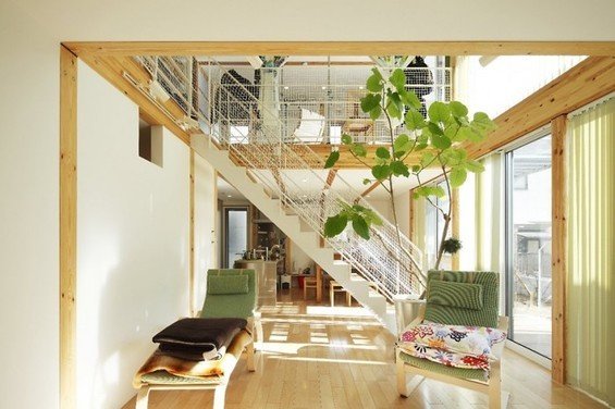 Фотография: Гостиная в стиле Современный, Эко, Дом, Дома и квартиры, Япония – фото на INMYROOM