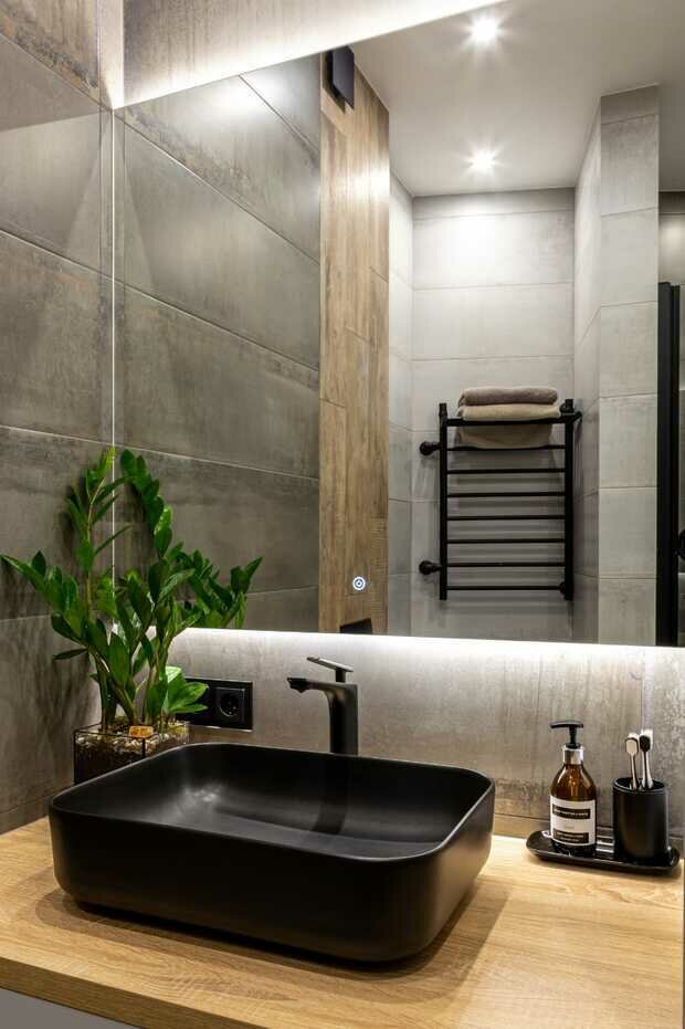 Фотография: Ванная в стиле Современный, Квартира, Проект недели, 2 комнаты, 40-60 метров – фото на INMYROOM