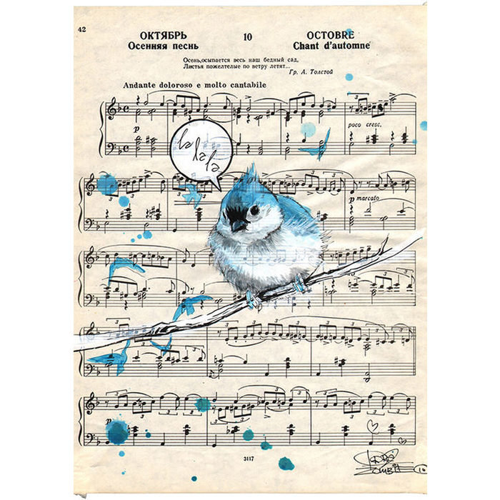 Принт Blue Bird Song А1 Принт Blue Bird Song А1