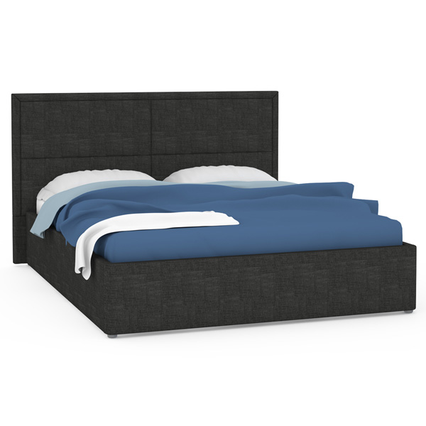 

Кровать прага черного цвета с ортопедическим основанием 160х200