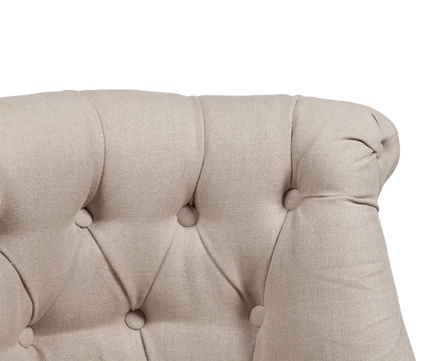 

Кресло Sophie Tufted Slipper Chair белый лен