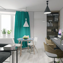 Фото из портфолио дизайн квартиры в 24 кв.м для молодой семьи из двух человек – фотографии дизайна интерьеров на INMYROOM
