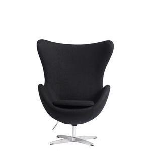 Кресло "Egg Chair" с кашемировой тканью черного цвета