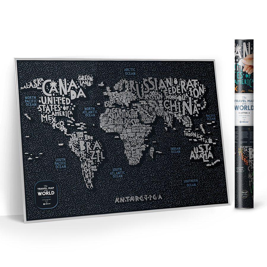 

Карта Travel Map Letters World