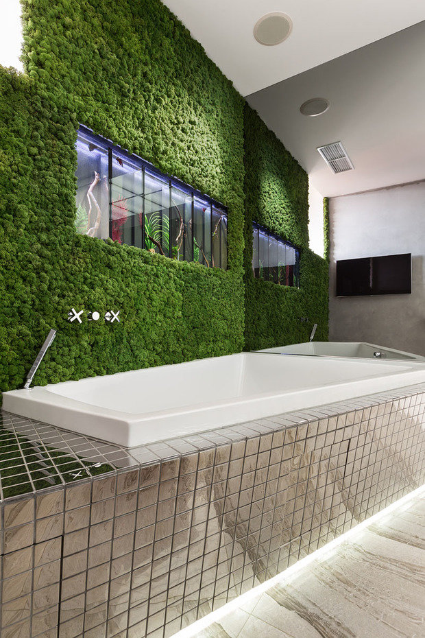Фото из портфолио Фитостена в ванной комнате  – фотографии дизайна интерьеров на INMYROOM