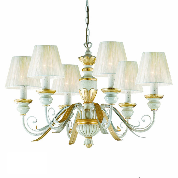 Подвесная люстра Ideal Lux FLORA с белыми абажурами Подвесная люстра Ideal Lux FLORA с белыми абажурами