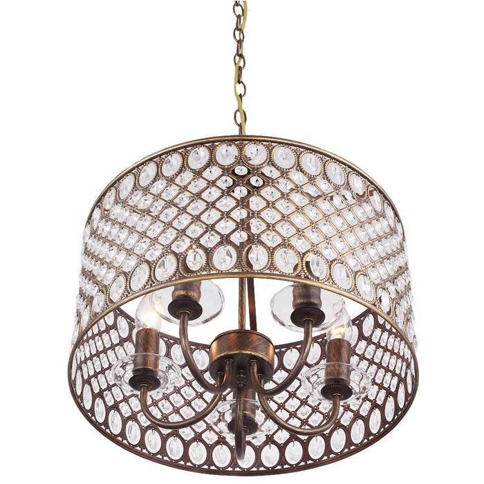 Подвесная люстра ST Luce с декоративным плафоном из хрусталя Подвесная люстра ST Luce с декоративным плафоном из хрусталя