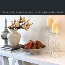 Подсвечник CLEAR GLASS CANDLE HOLDER - M Подсвечник CLEAR GLASS CANDLE HOLDER - M