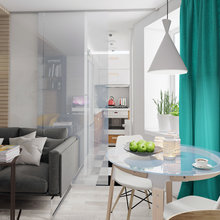 Фото из портфолио дизайн квартиры в 24 кв.м для молодой семьи из двух человек – фотографии дизайна интерьеров на INMYROOM