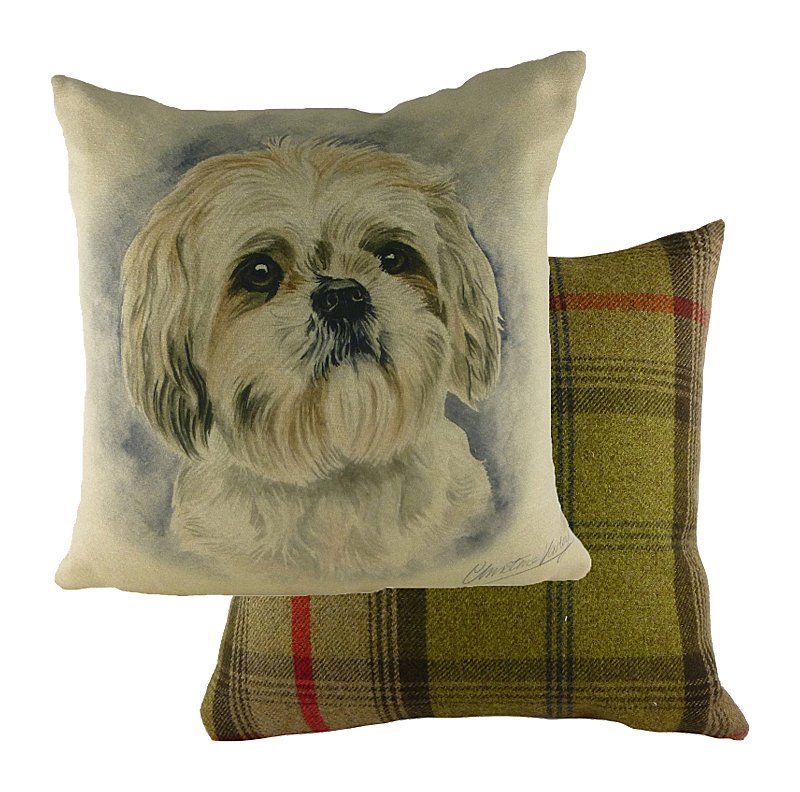 

Подушка с принтом Waggydogs Shihtzu