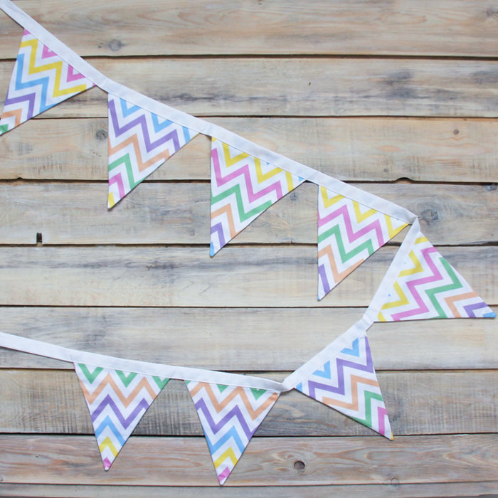 Гирлянда из флажков "Rainbow Zigzag" Гирлянда из флажков "Rainbow Zigzag"