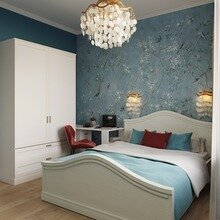 Фото из портфолио Спальня в синих тонах – фотографии дизайна интерьеров на INMYROOM