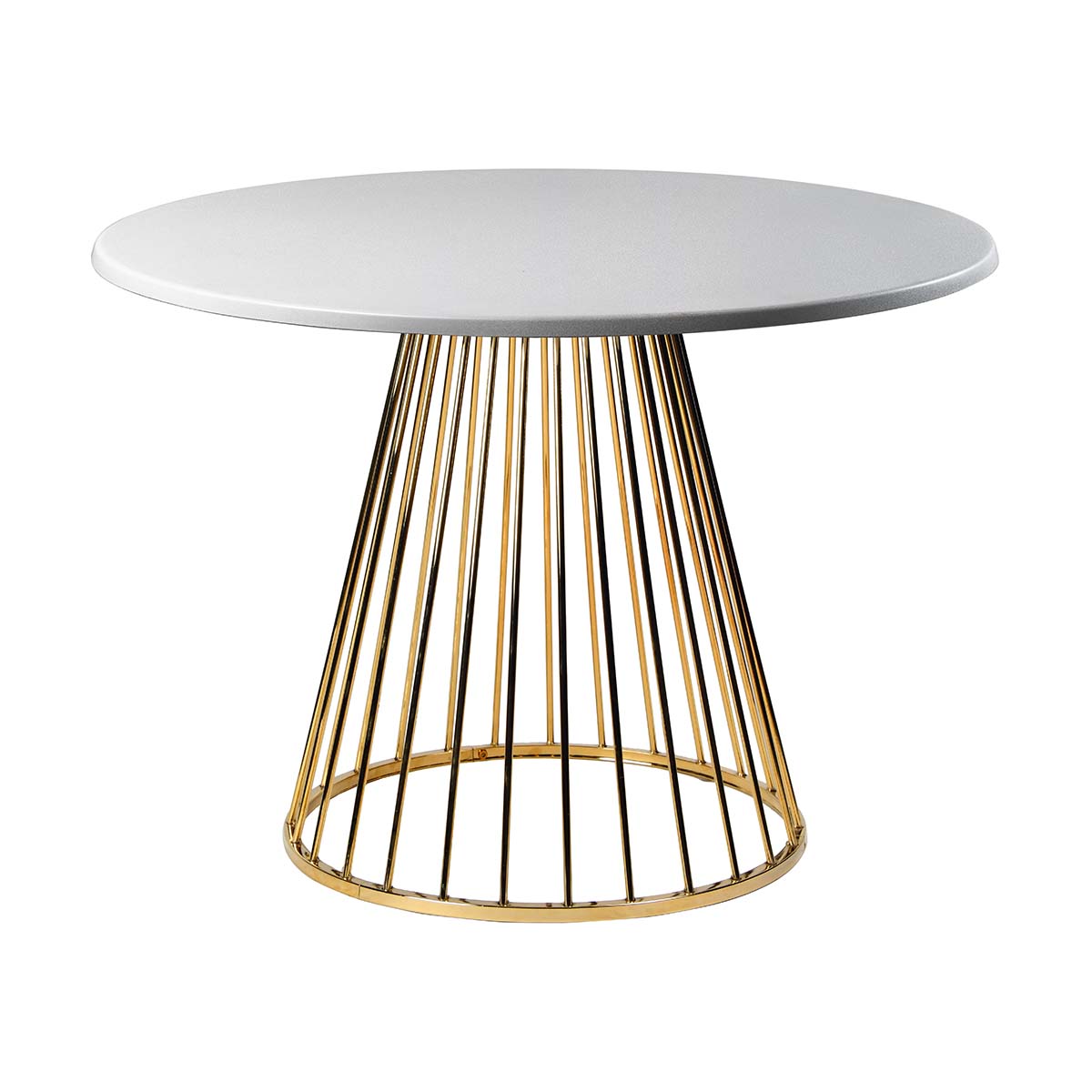 

Обеденный стол Twister Gold со столешницей серебряного цвета