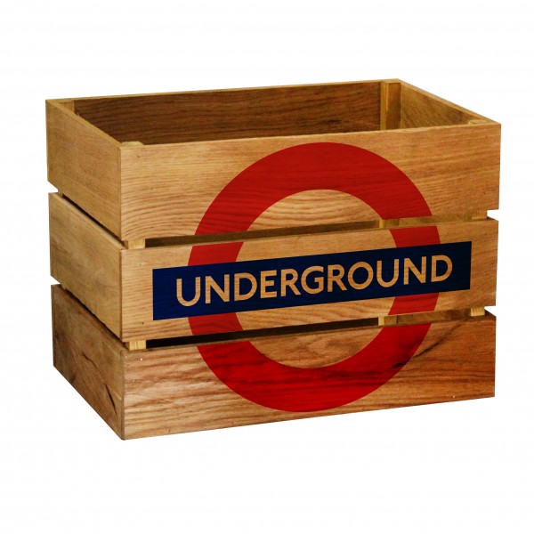 

Ящик для хранения Underground из массива дуба с ярким принтом