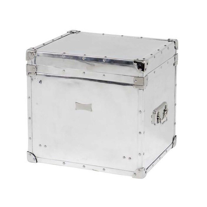 Сундук Eichholtz "Flightcase Parler" из полированного алюминия 54x51x58 см Сундук Eichholtz "Flightcase Parler" из полированного алюминия 54x51x58 см