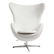 Кресло Egg Chair Белая Кожа Класса Премиум Кресло Egg Chair Белая Кожа Класса Премиум