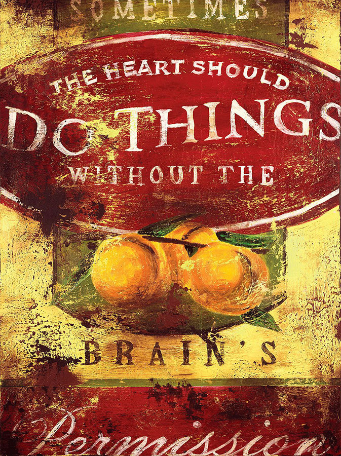 

Репродукция картины на холсте Brains Permission