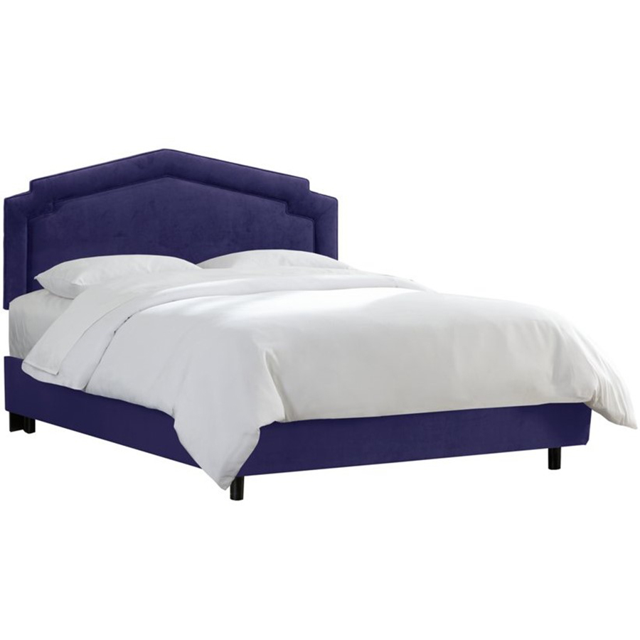 

Кровать Nina Notched Blue Velvet синего цвета 160х200