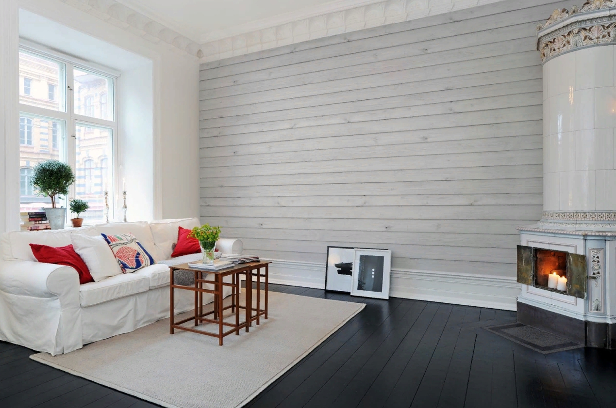 

Дизайнерские обои Horizontal Boards White