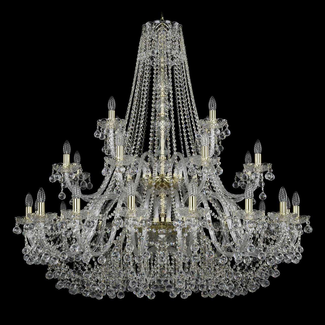 

Подвесная люстра в виде свечей с хрустальными подвесками