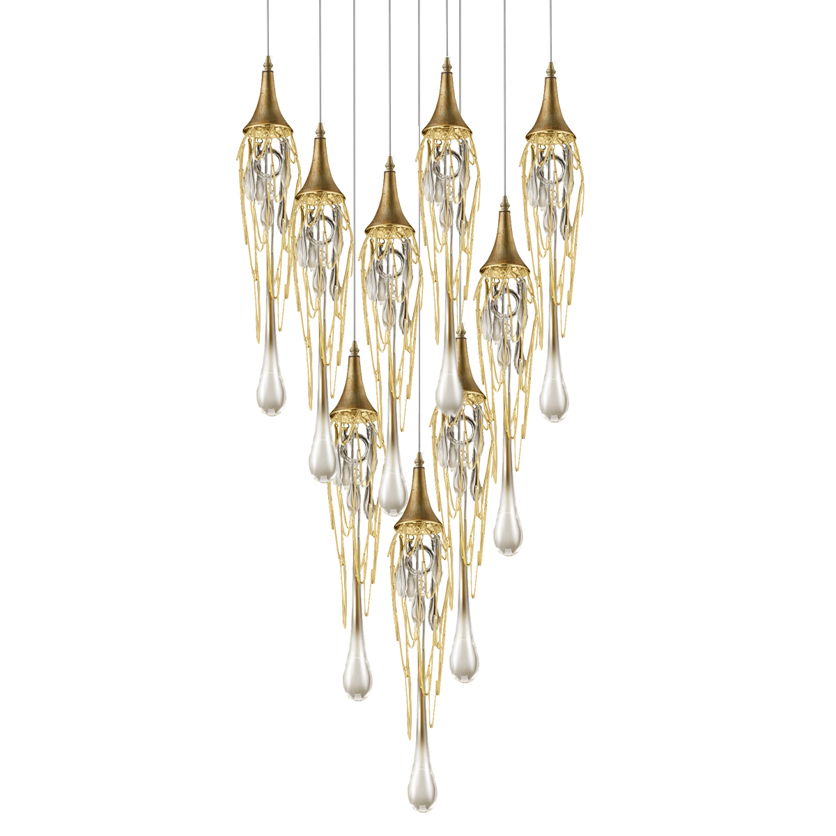 

Подвесной светильник Goddess Tears Gold золотого цвета