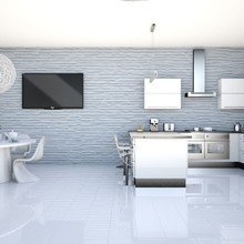 Фото из портфолио Кухня совмещенная с гостиной в стиле Хай-тек  – фотографии дизайна интерьеров на INMYROOM