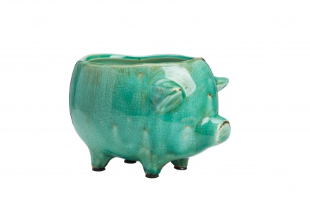 

Цветочный горшок Pig Planter голубой