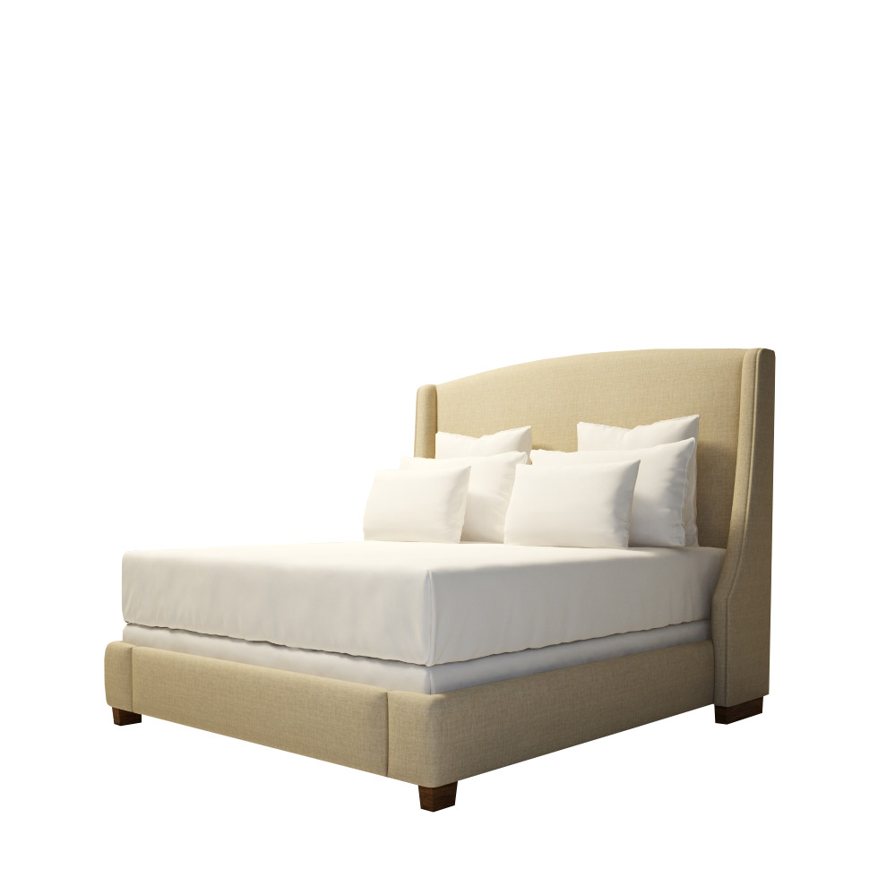 

Кровать King Size 200х200 с обивкой из льна