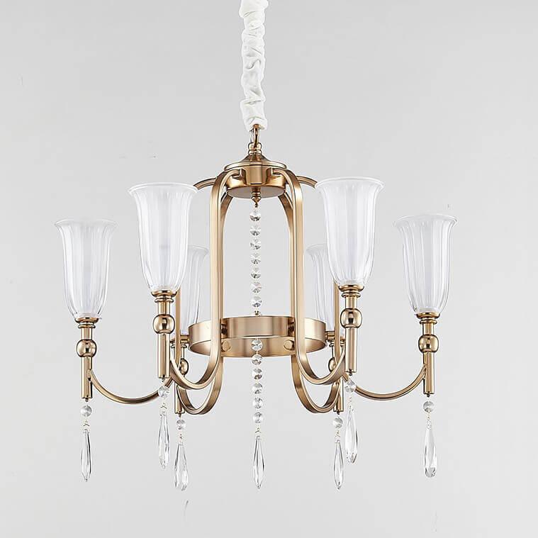 

Подвесная люстра с плафонами из стекла