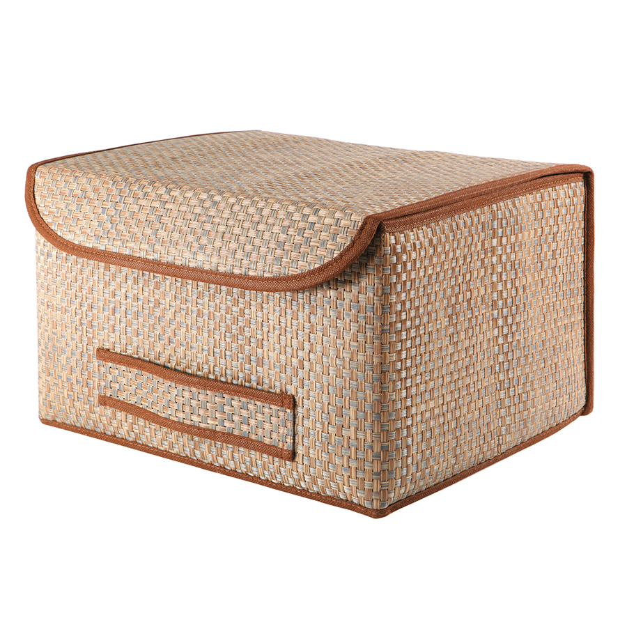 

Коробка для хранения Casy Home с крышкой коричневая