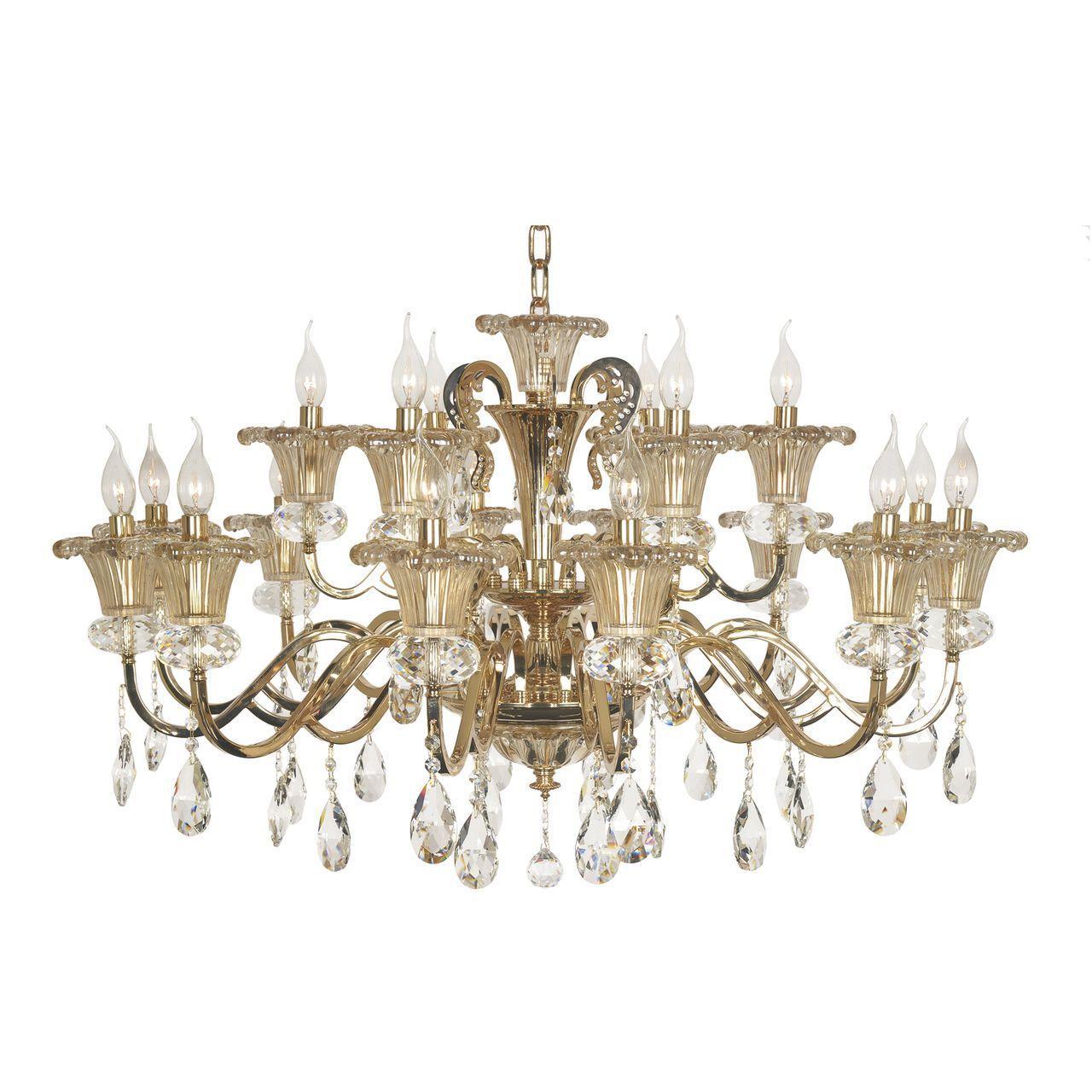 

Подвесная люстра Elite Salerno золотого цвета