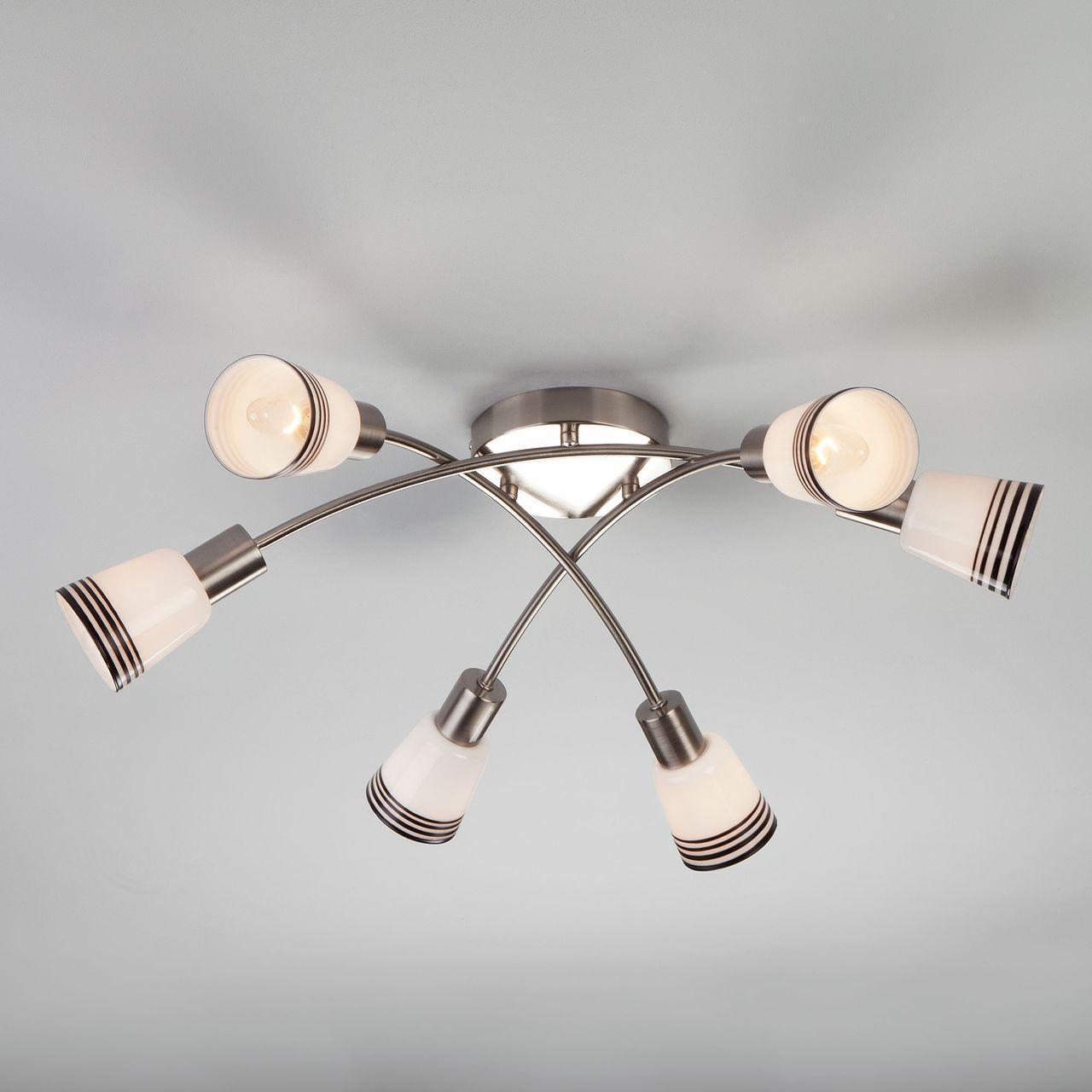 

Потолочная люстра Jenna с белыми плафонами