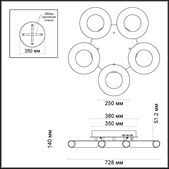

Потолочная светодиодная люстра Odeon Light Reggio