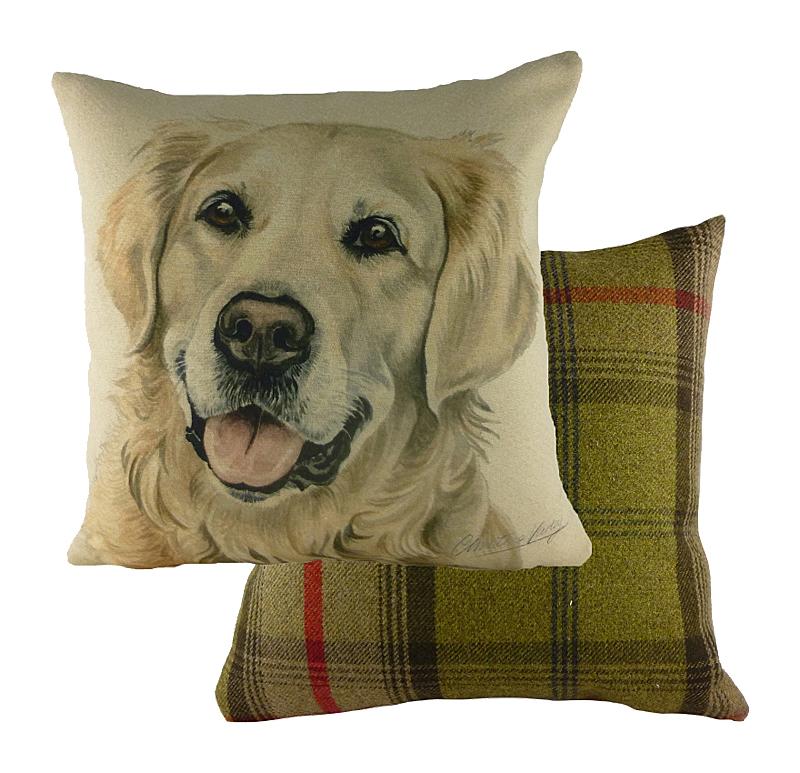 

Подушка с принтом Waggydogs Golden Retriever
