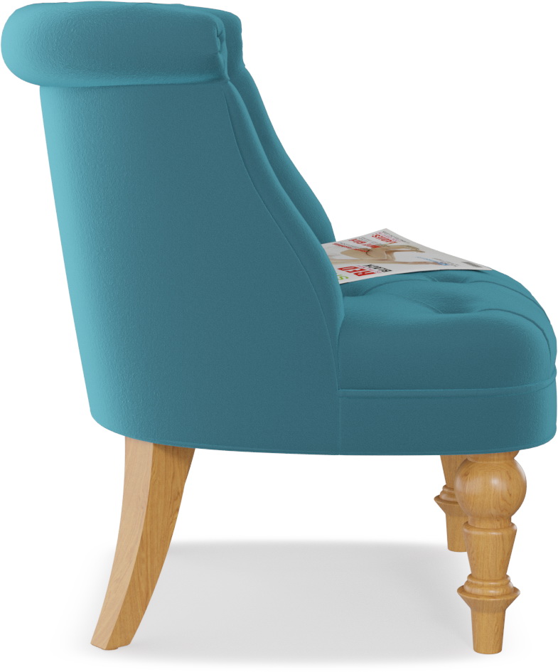 

Кресло мока Bouji Chair Azur темно-голубого цвета