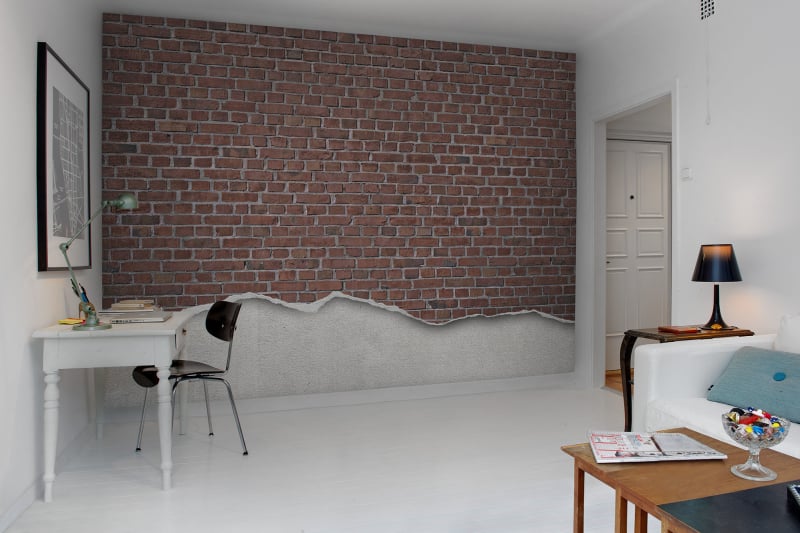 

Дизайнерские обои Well-Worn Brick Wall Red