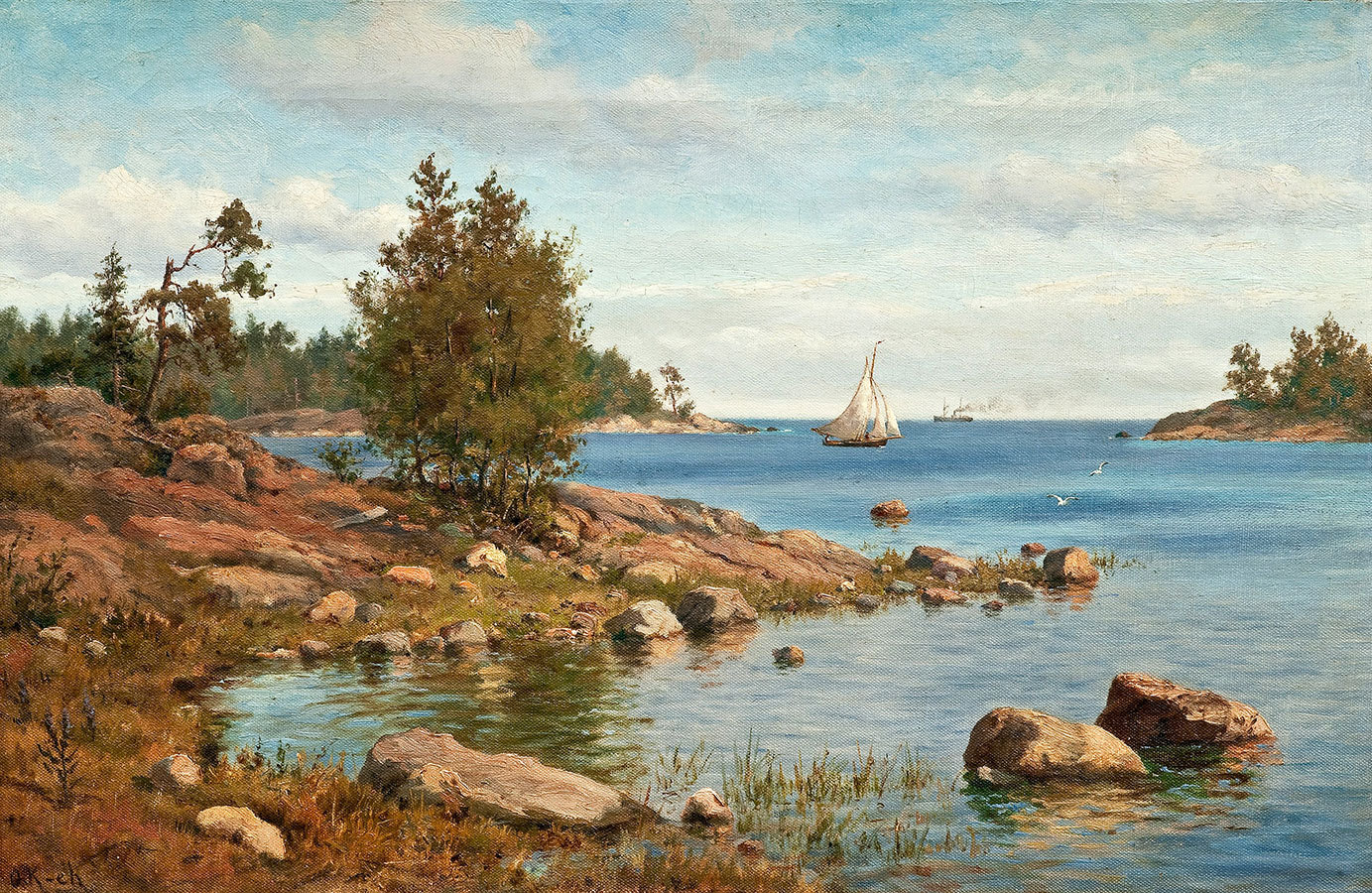 

Репродукция картины на холсте Viiew of The Archipelago
