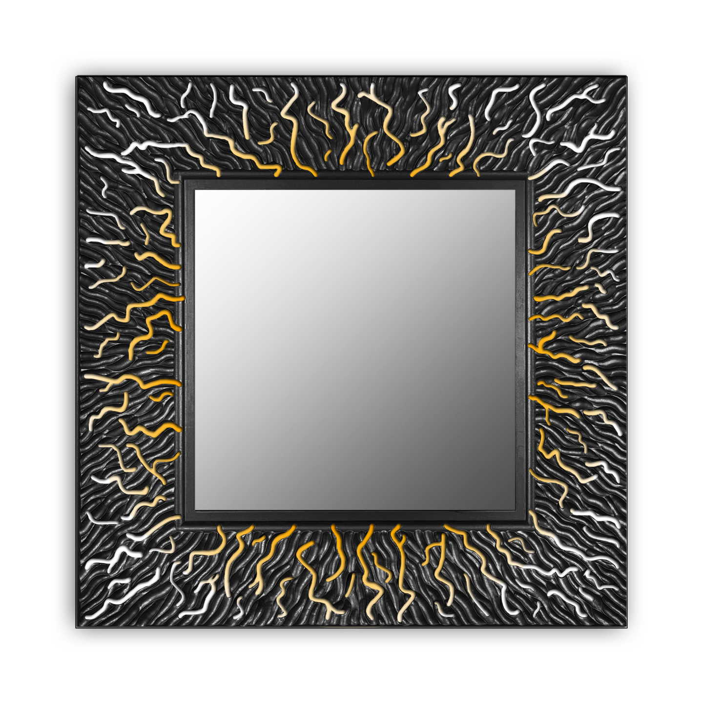

Настенное зеркало Coral Square Black
