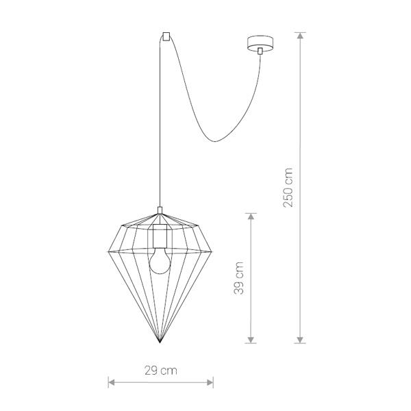 

Подвесной светильник Wood Diamond бежевого цвета