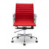 Charles Ray Eames Кресло Eames Style Ribbed Office Chair EA 117 красная кожа Charles Ray Eames Кресло Eames Style Ribbed Office Chair EA 117 красная кожа